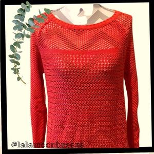 Gorgeous Vibrant Orange Knit Sweater